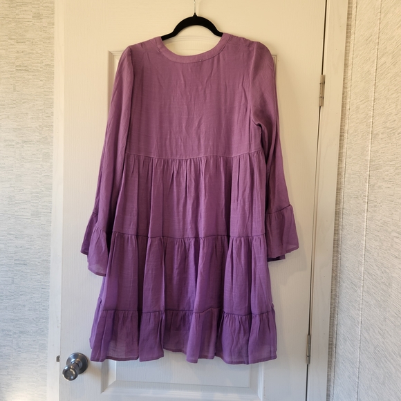 Easel Purple Tiered Dress Size M BNWT - Picture 3 of 4